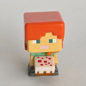 Minecraft Mini Figure Alex with Cake Stop Motion Action Figurine Mattel Mojang